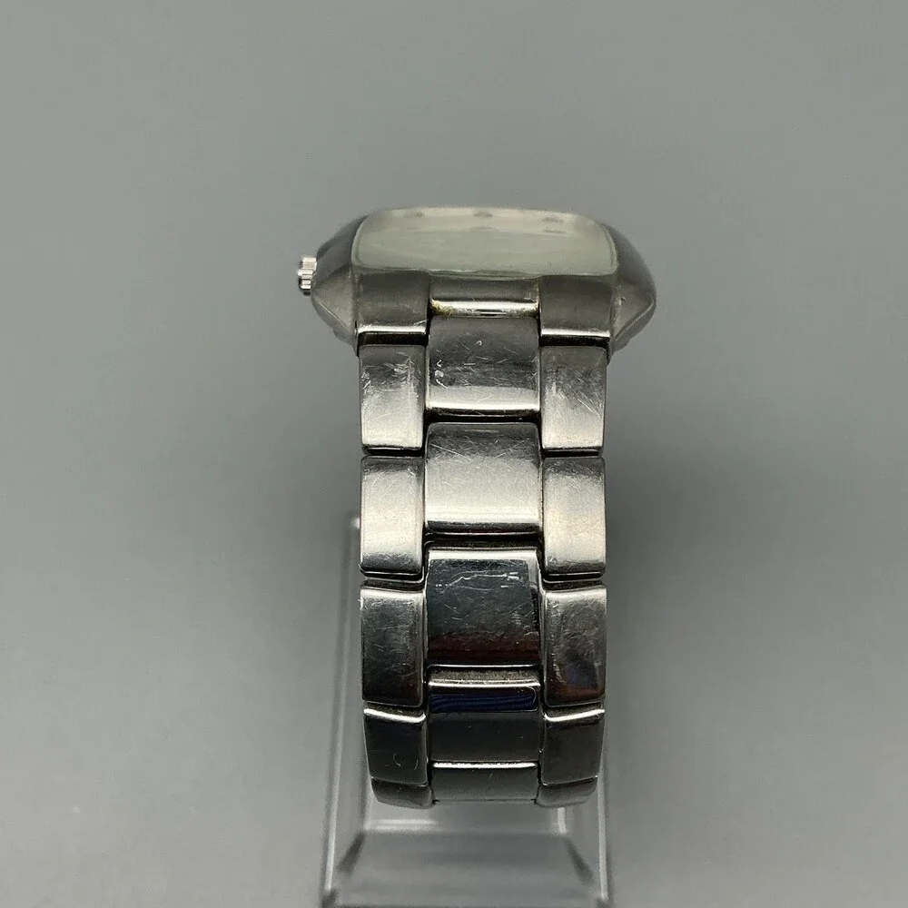Kenneth Cole Mens Watch 30mm Silver Tone Stainless Date KC3297 New Battery 7.25